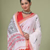 Matsyakanya (মৎস্যকন্যা) 7 Matsyakanya handwoven linen Jamdani saree with traditional fish motifs