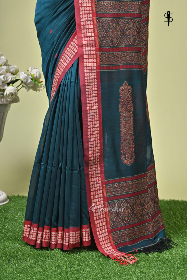 Panna (পান্না) - Pure Cotton Saree in Bomkai Style 4 LPS 9408 scaled