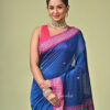 Neelakshi (নীলাক্ষী) 7 Neelakshi handwoven Bomkai pure cotton saree in deep blue