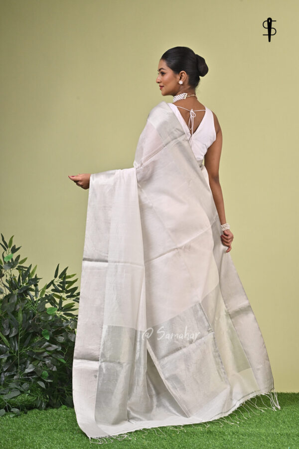 Minima II - Pure Cotton Saree with Silk Border in Twill Weave 3 LPS 9713 scaled