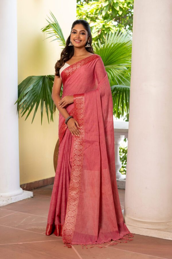 Gulaab - Pure Cotton Saree in Twist Technique 2 SAV07022 scaled