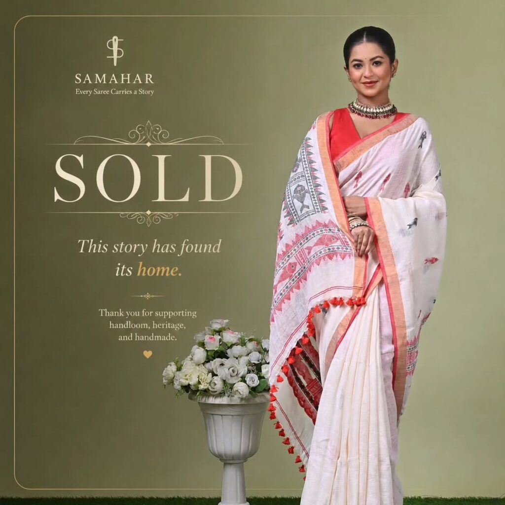Home 15 Another Samahar story has found its home. ❤️This saree has begun a new journey—one that will ca