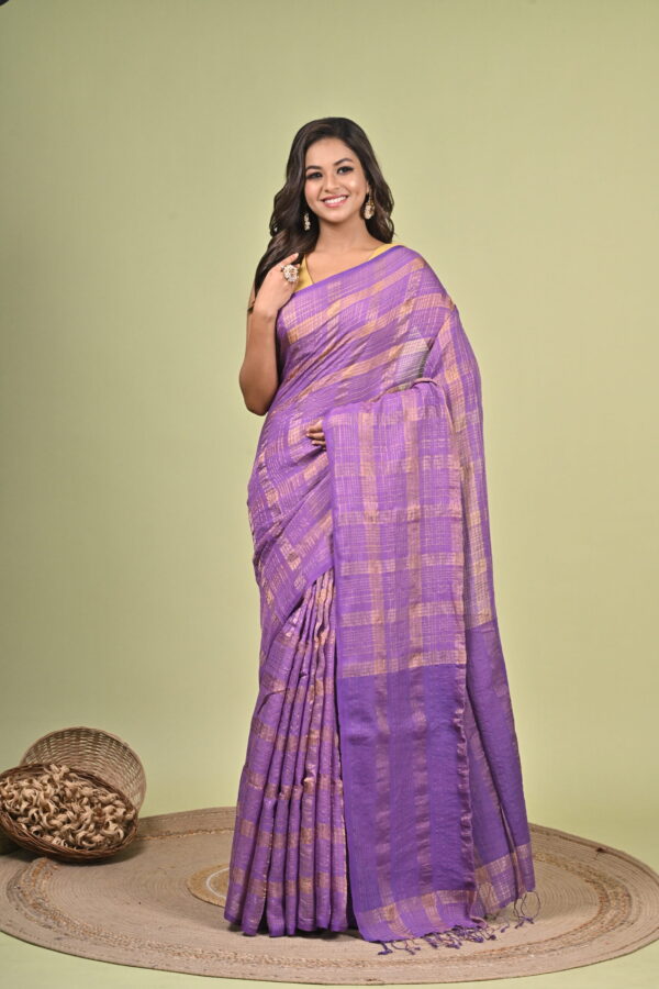 Chandralekha (চন্দ্রলেখা) - Pure Cotton Zari Kota Saree 1 Chandralekha lavender cotton zari Kota saree