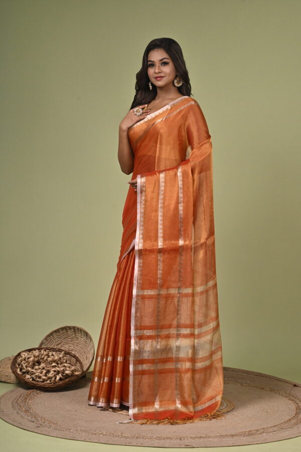 Kanakprabha (কনকপ্রভা) - Pure Tissue Silk Saree with Metallic Zari 2 LPS 4392 scaled