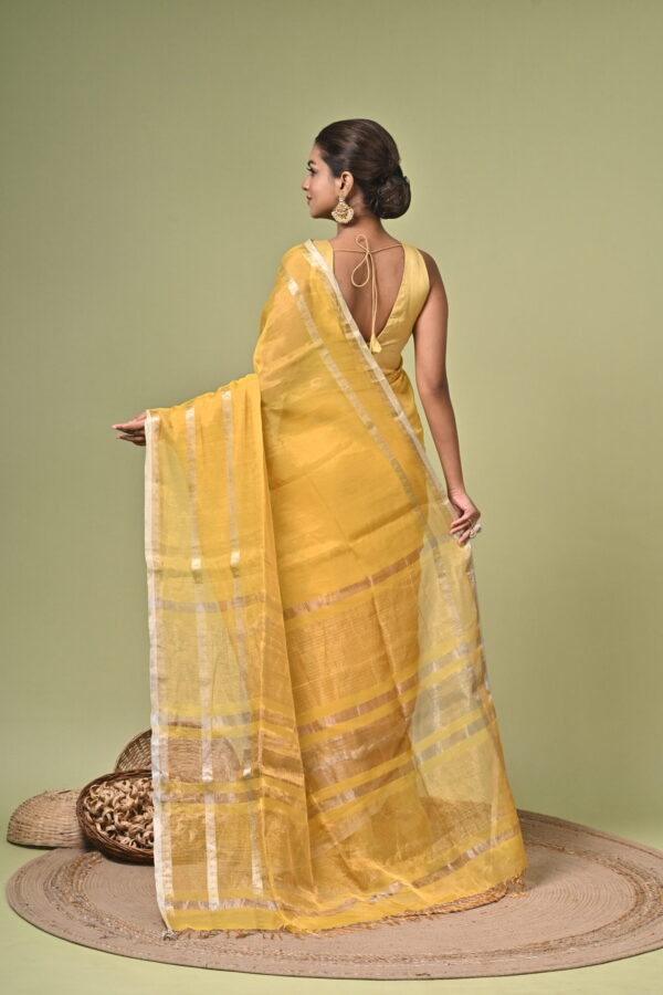 Hiranmayi (হিরণ্ময়ী) - Pure Tissue Silk Saree with Metallic Zari 5 LPS 4402 scaled