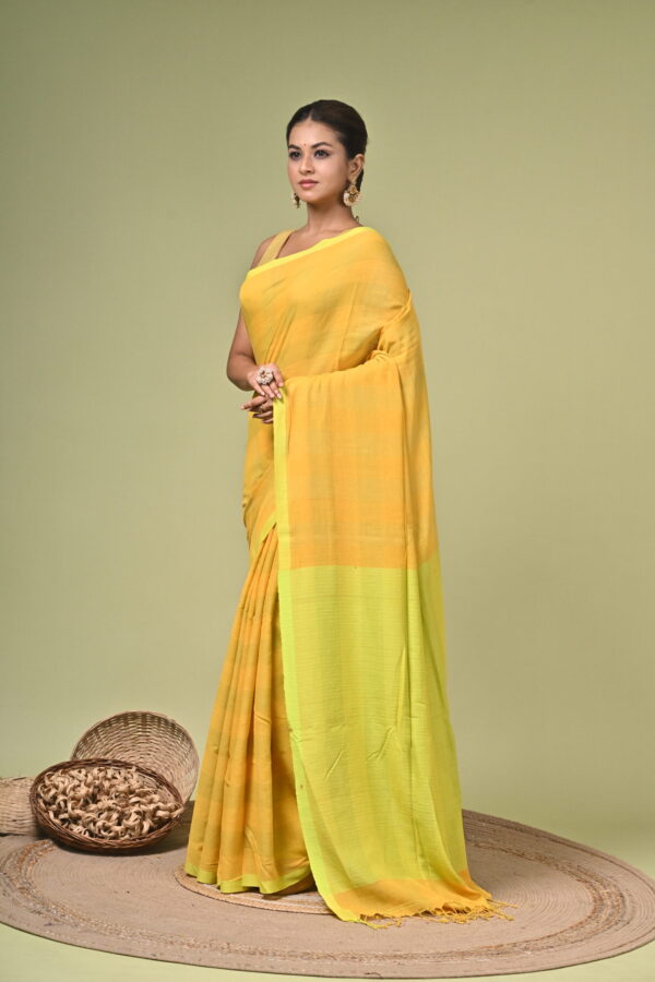 Kanaklata (কনকলতা) - Pure Cotton Checked Saree 3 LPS 4406 scaled