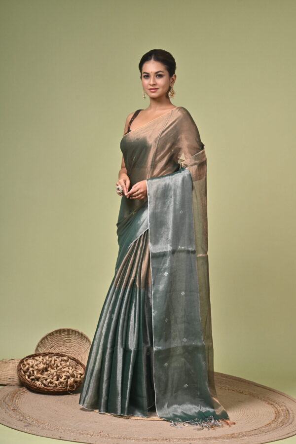 Sanjhbati (সাঁঝবাতি) - Pure Tissue Silk Saree with Metallic Zari 3 LPS 4423 scaled