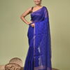 Shrimoti (শ্রীমতী) - Raw Silk Saree with Sequins 6 Shrimoti royal blue raw silk saree with all-over sequin work