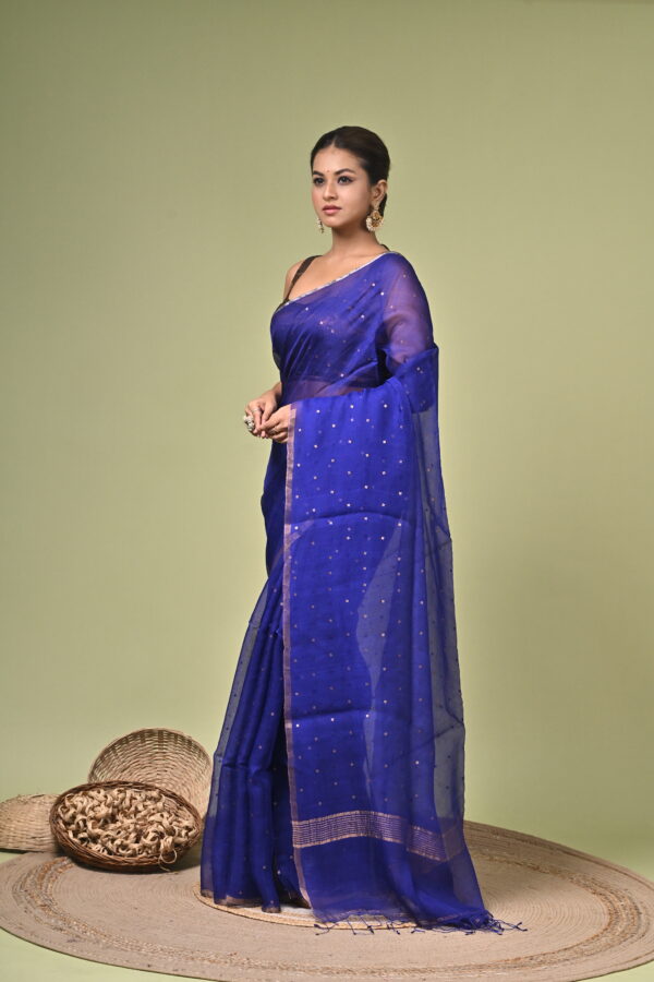 Shrimoti (শ্রীমতী) - Raw Silk Saree with Sequins 4 LPS 4428