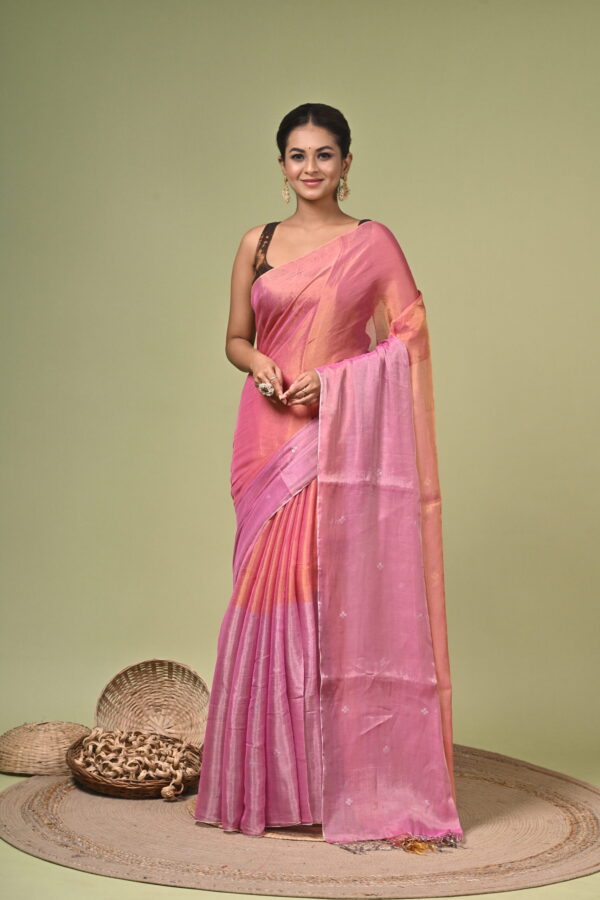 Arunima (অরুণিমা) - Pure Tissue Silk Saree with Metallic Zari 2 LPS 4430 scaled