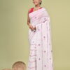 Jyotsna (জ্যোৎস্না) - White Pure Cotton Handloom Saree 9 LPS 4461
