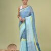 Urmi (উর্মি) - Pure Linen Saree in Mock-Leno Weave 7 LPS 4469 scaled