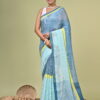 Urmi (উর্মি) - Pure Linen Saree in Mock-Leno Weave 8 LPS 4470 scaled