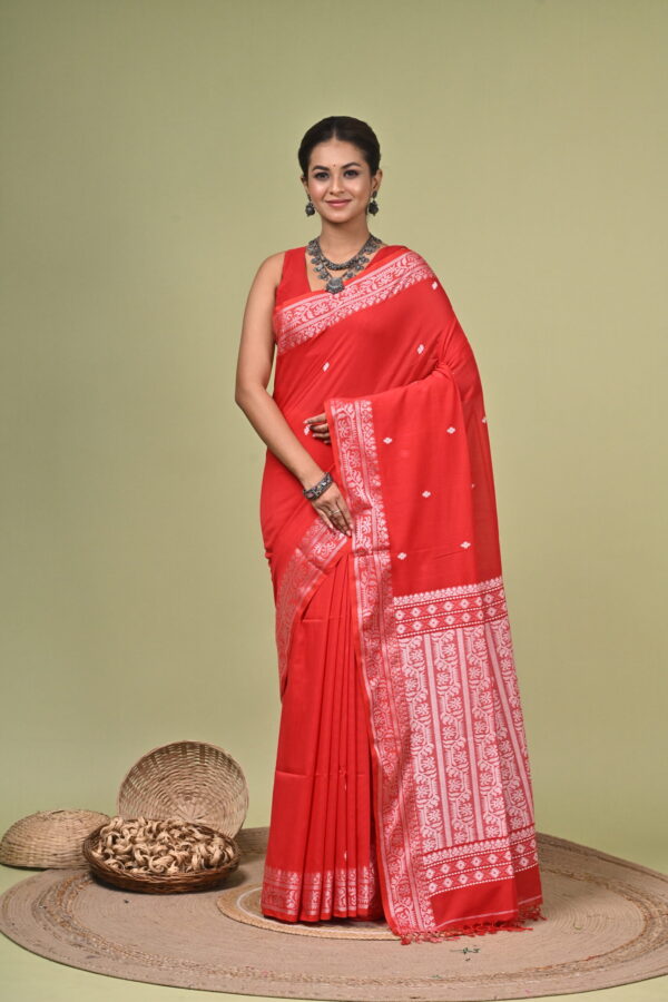 Sharadiya (শারদীয়া) - Pure Cotton Handloom Saree 2 LPS 4503 scaled