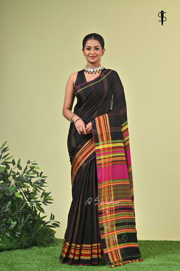 Rongmala (রঙমালা) – Handwoven Manipuri Cotton Saree 2 LPS 9558 scaled