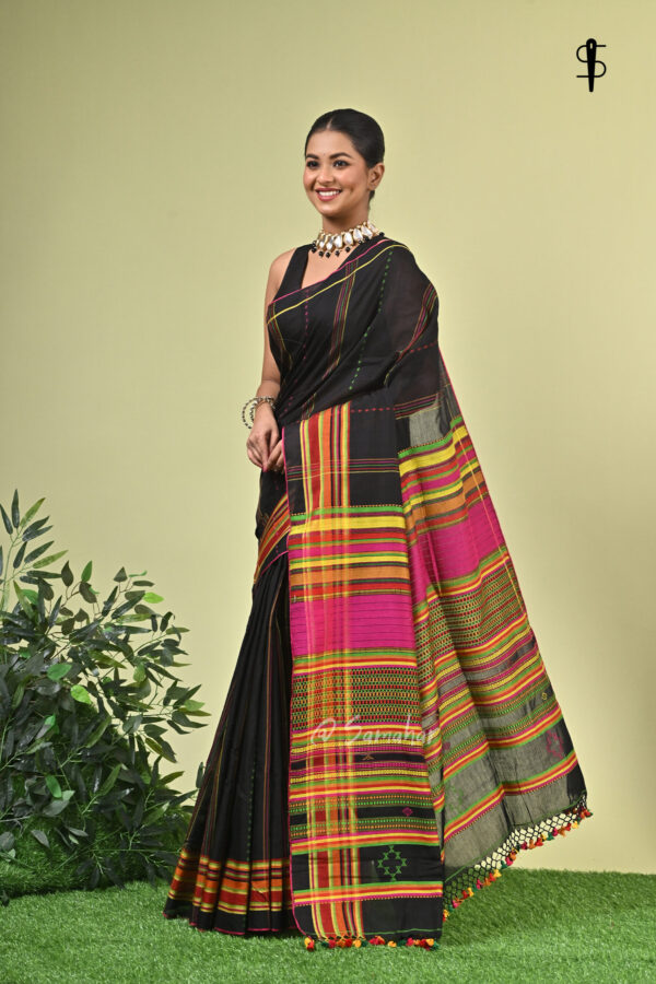 Rongmala (রঙমালা) – Handwoven Manipuri Cotton Saree 4 LPS 9563 scaled