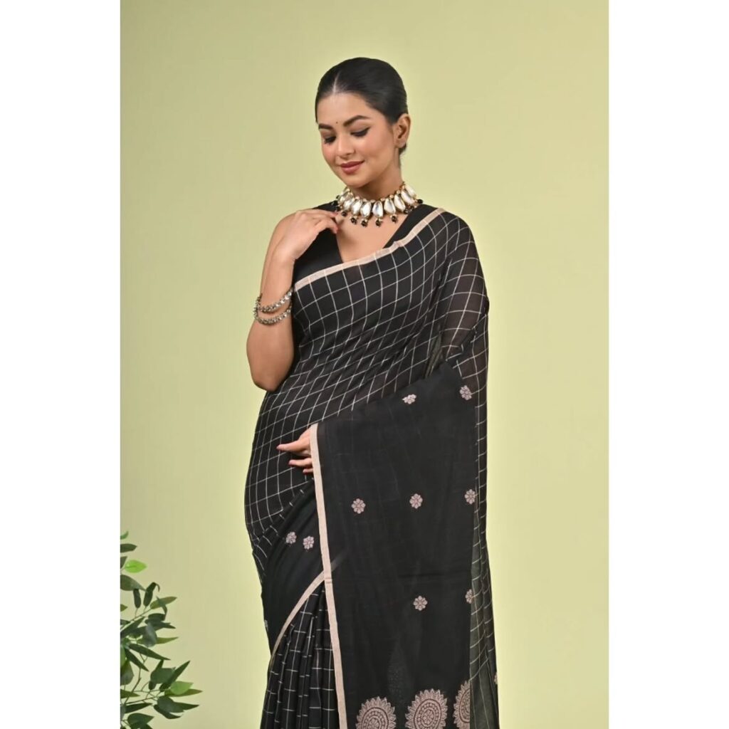 Home 12 Pure Cotton Handloom Saree Running blouse piece- YesPrice- 2750-- + shipping charges Sourced di